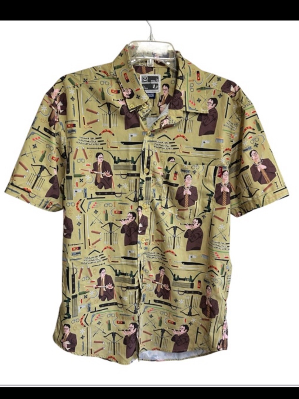 RSVLTS Dwight Schrute Shirt Size Medium The Office Button Down KUNUFLEX